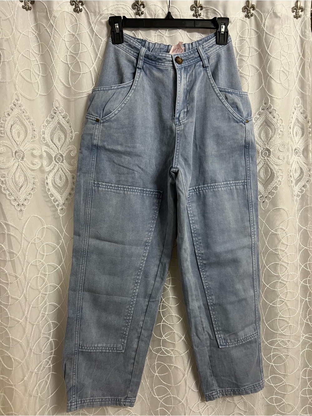 Light Blue Ladies Denim Barrel Jeans